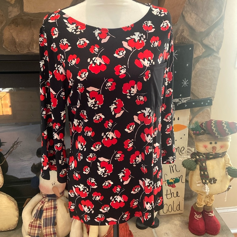 JONESWEAR Size M Floral Print Top NWT